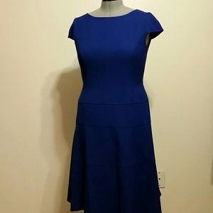 Anne Klein blue fit and flare dress 12
